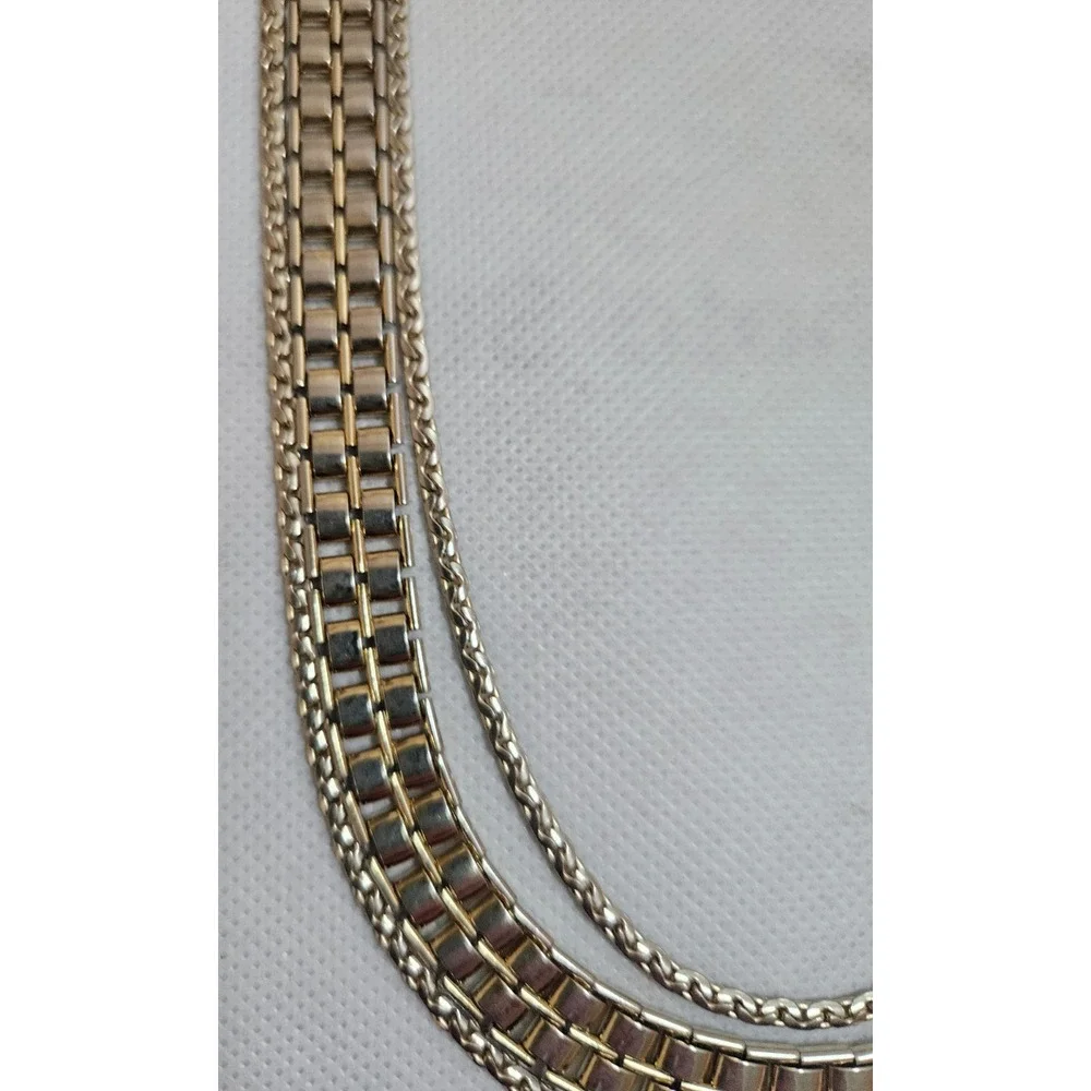 Gold Tone Multi Strand‎ Chain Bracelet Statement Jewelry Fashion Accessory
